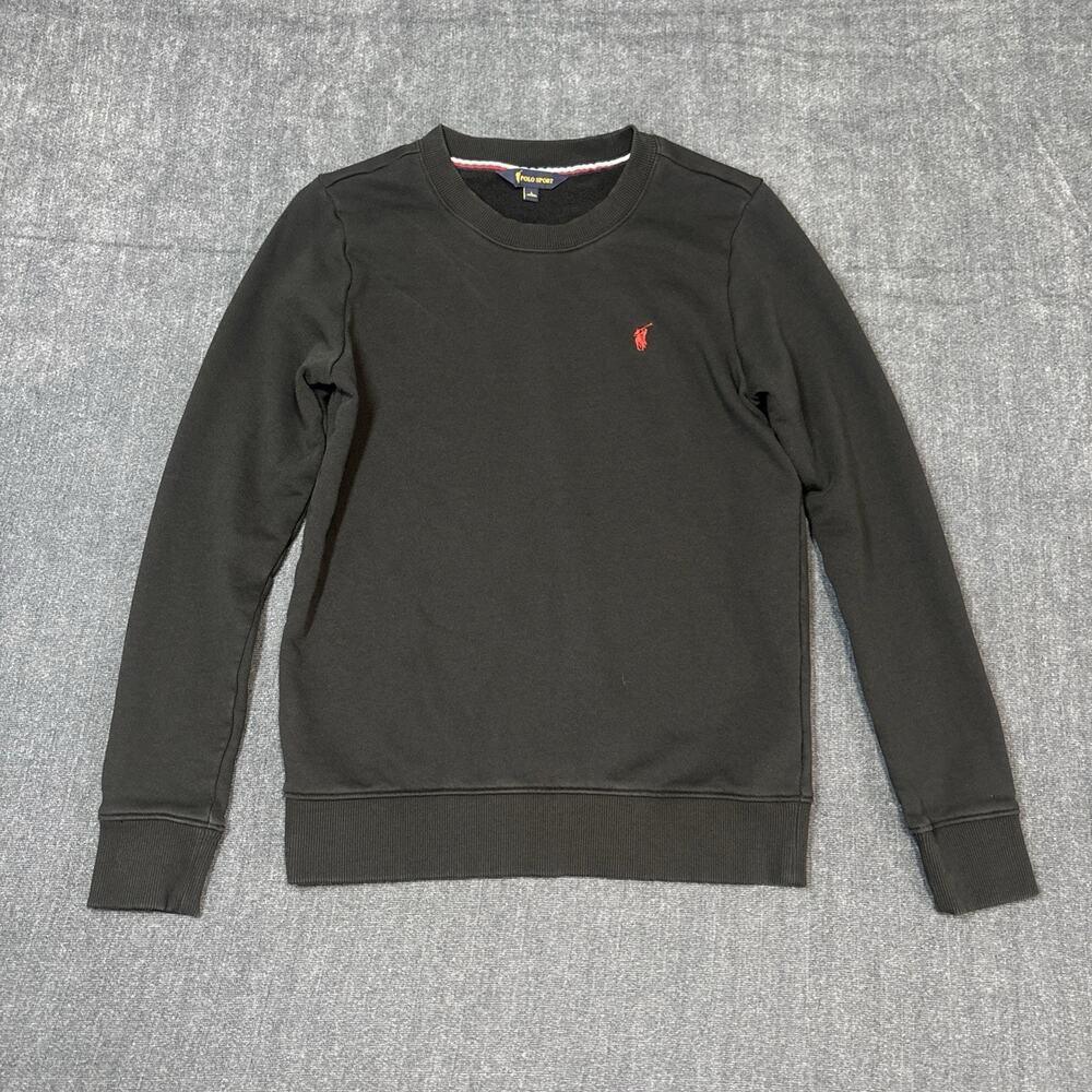 Polo Sport Ralph Lauren L Youth Sweatshirt Black Pony Logo Fleece